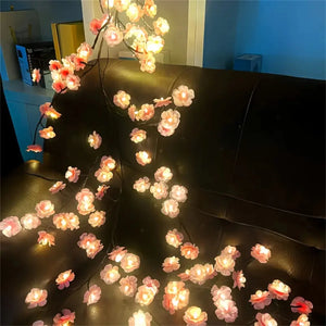 イベント・クリスマス装飾｜ LED桜の花型USB接続ライト(1.9M)