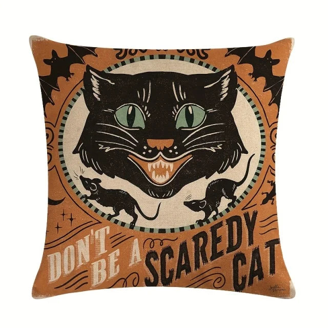イベント・ハロウィングッズ｜ハロウィン柄クッションカバー 45×45cm