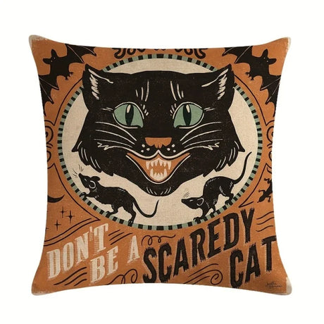 【イベント・ハロウィングッズ】ハロウィン柄クッションカバー 45×45cm