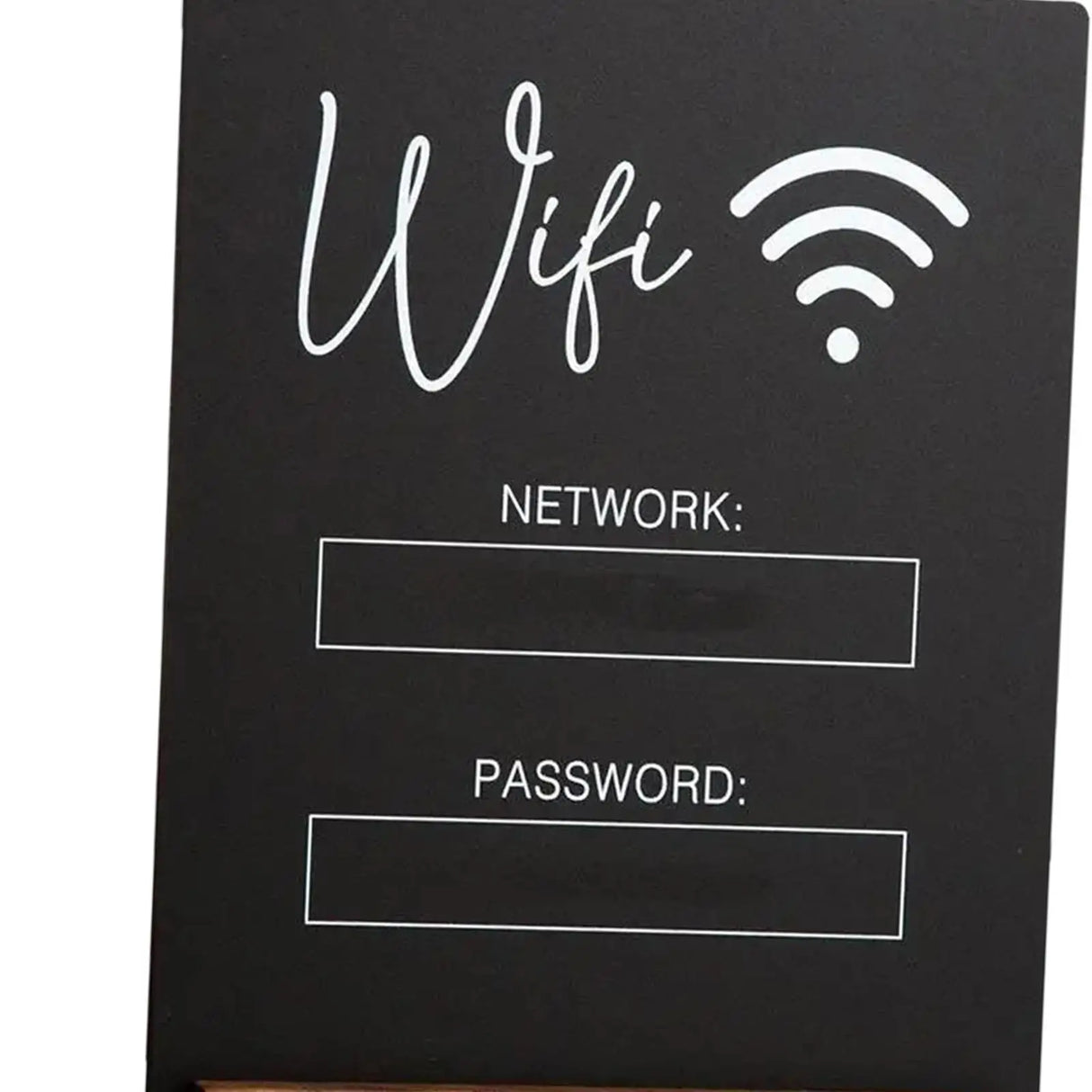 再利用可能なWiFiパスワードサインホルダー