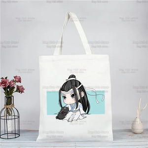 |ノベルティ用品 | 魔道祖師柄 ジュートエコバッグ| 34×38c