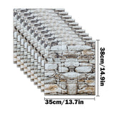 【DIY用】レンガ風ステッカー 35x38cm(10pcs）