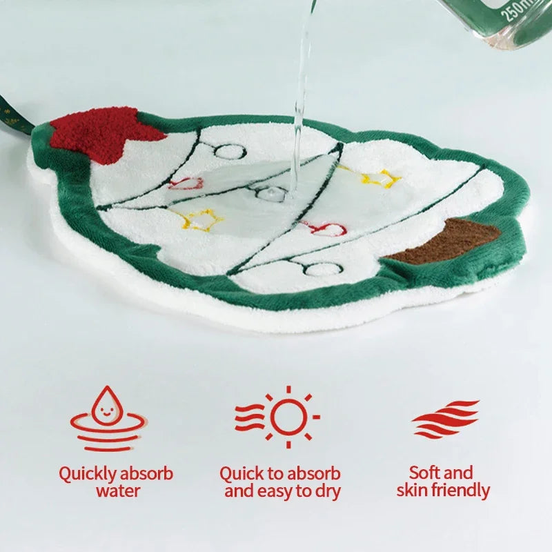 クリスマスグッズ・ ノベルティ用品｜クリスマス柄 吸水ハンドタオル