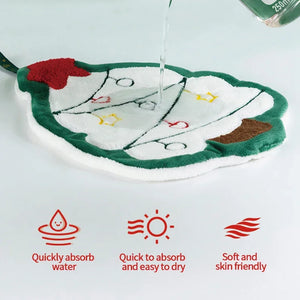 クリスマスグッズ・ ノベルティ用品｜クリスマス柄 吸水ハンドタオル
