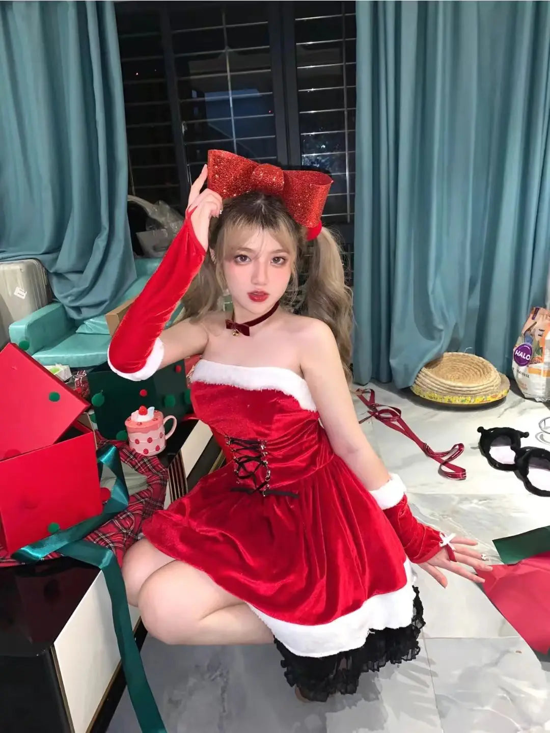 イベント・クリスマスグッズ｜ガーリーサンタクロースドレス(フリー)