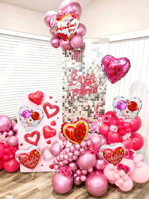 ロマンチックバレンタインハートバルーン10個セット