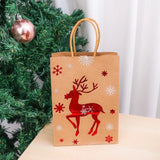 イベント・クリスマス装飾｜クラフト紙クリスマス柄ギフトバッグセット(1枚～10枚入)