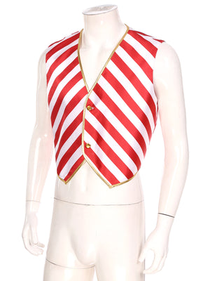 イベント・クリスマスグッズ｜ストライプキャンディーカラーベスト(XL～4XL)