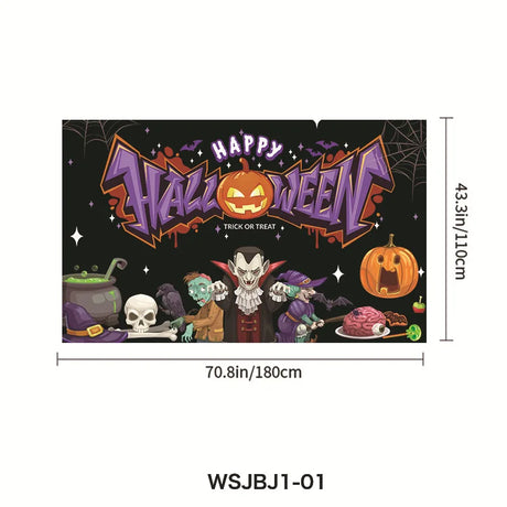 【イベント・ハロウィングッズ】背景布 邪悪なカボチャ