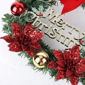 イベント・クリスマス装飾｜玄関ドア用LEDクリスマスリース