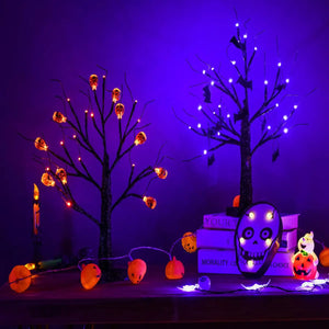 イベント・ハロウィン装飾｜卓上用ハロウィンLEDブラックツリー（45CM）