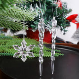 イベント・クリスマス装飾｜クリスタル雪の結晶型オーナメントセット(24個)