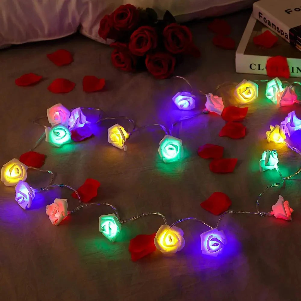 RGBローズフラワーLEDライト 1.5m〜10m