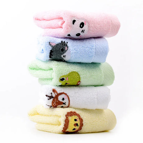 | ノベルティ用品 | 動物刺繍入りコットンフェイスタオル| 25x25c