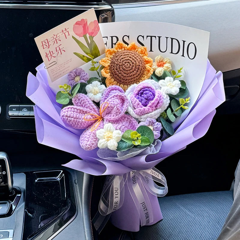 手作りかぎ針編みの花束 母の日ギフト