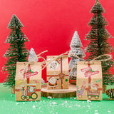 イベント・クリスマス装飾｜クラフト紙製 ギフト用ボックスセット( 20個入）