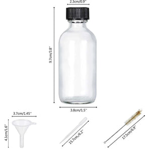 |イベント・ノベルティ用品 | ガラス製 小型透明ボトル 蓋付き | 15ml/30ml/60ml