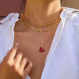 ヴィンテージレッド ラブフープジュエリーセット