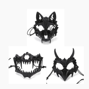 イベント・ハロウィングッズ｜ホラー系スカル型風マスク