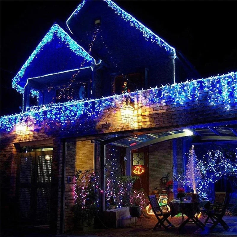 イベント・クリスマス装飾｜屋外用LED滝型ストリングライト(幅4m)