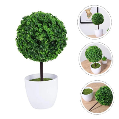 人工観葉植物・鉢植え・グリーン盆栽・スノーボール｜誉PRINTING