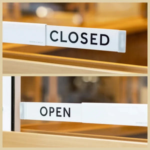 【店舗・玄関用サインプレート】ドアサインスライダー（OPEN/CLOSED）