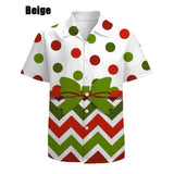 イベント・クリスマスグッズ｜ メンズ用 ユニーククリスマス柄プリントシャツ(XS～6XL)