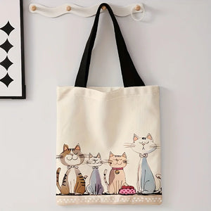 |ノベルティ用品 | かわいい子猫柄プリントバッグ | 35x40c