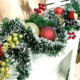 イベント・クリスマス装飾｜ティンセル リボンガーランド 緑白