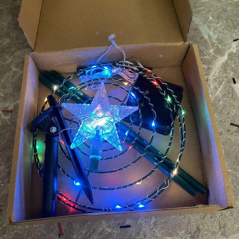 イベント・クリスマス装飾｜ソーラー充電式 LEDクリスマスツリーライト(50㎝)