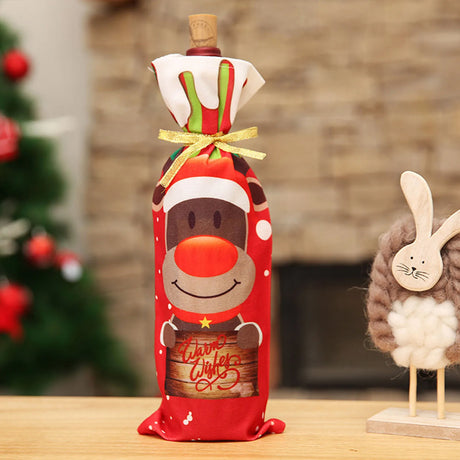 イベント・クリスマス装飾｜ギフト用ワインボトルカバー サンタ＆雪だるま