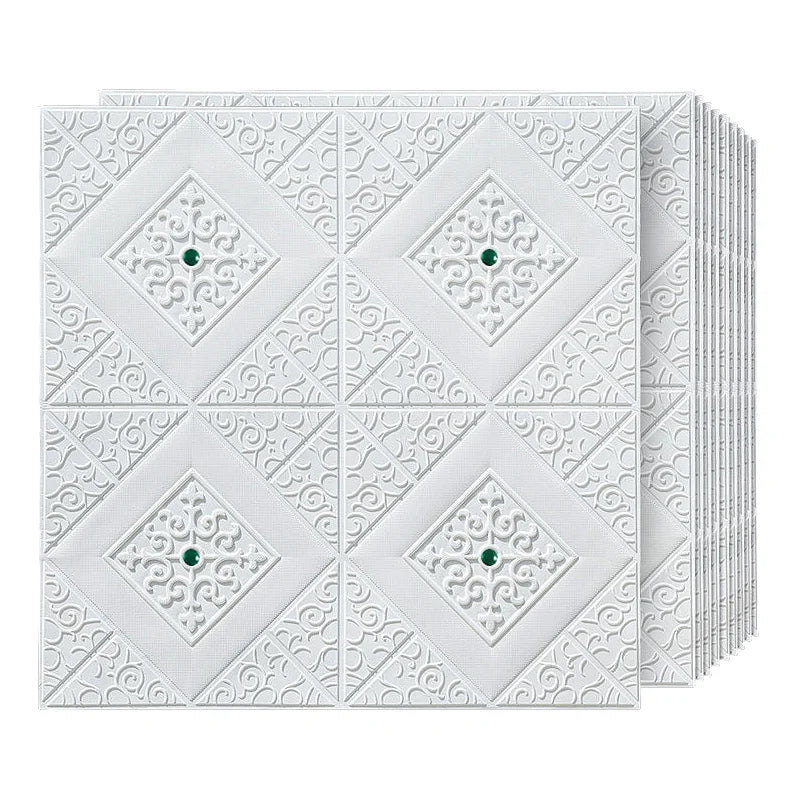 【DIY用】３Dアンティーク調タイル風ステッカー 70x70cm(5pcs/10pcs）