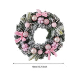 イベント・クリスマス装飾｜ピンクリボン付きクリスマスリース