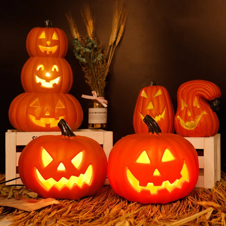 イベント・ハロウィングッズ｜LEDスクリームパンプキン装飾ライト