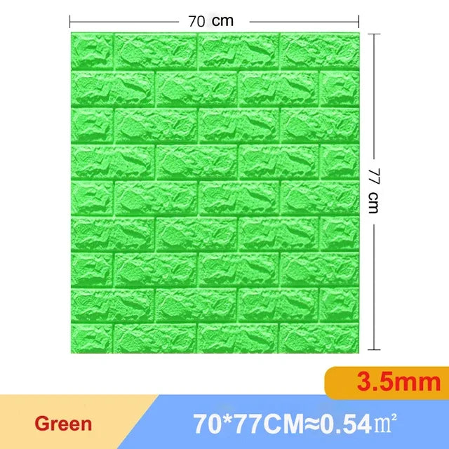 【DIY用】レンガ風ステッカー 70x77cm(5pcs/10pcs）