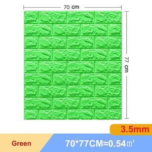 【DIY用】レンガ風ステッカー 70x77cm(5pcs/10pcs）