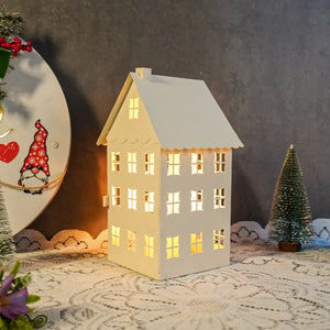 イベント・クリスマス装飾｜鉄製ハウス型キャンドルホルダー