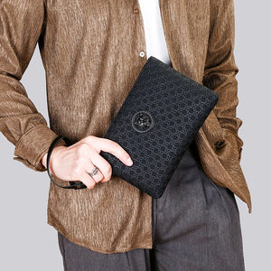 |イベント・ノベルティ用品 | 高品質PUレザーメンズビジネスクラッチバッグ