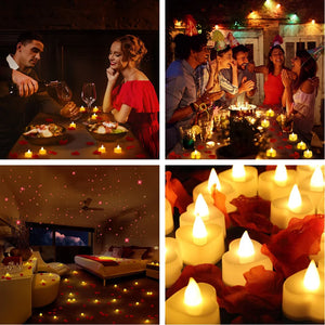 ロマンティックLEDハート型フレームレスキャンドル