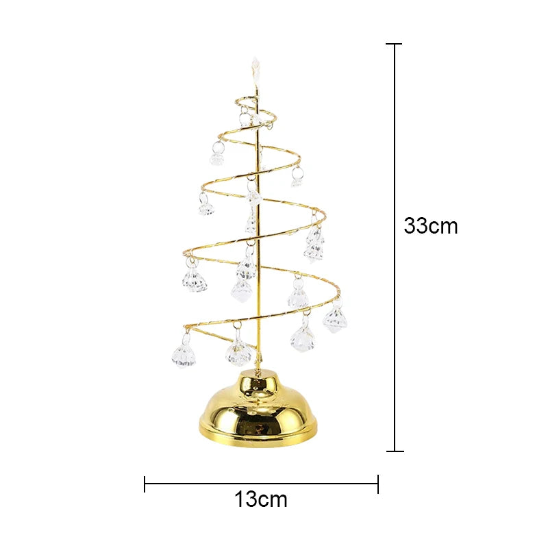 イベント・クリスマス装飾｜LEDクリスタルクリスマスツリーテーブルランプ