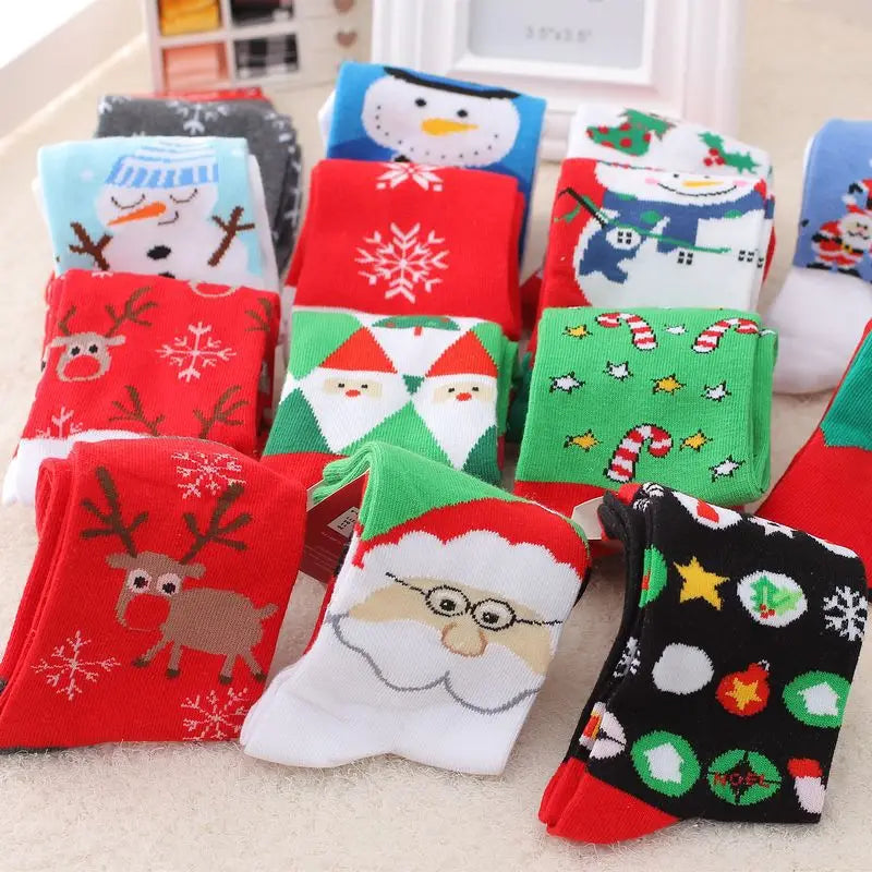 |クリスマスグッズ・ ノベルティ用品 |  クリスマス柄 ソックス5足組 | フリーサイズ