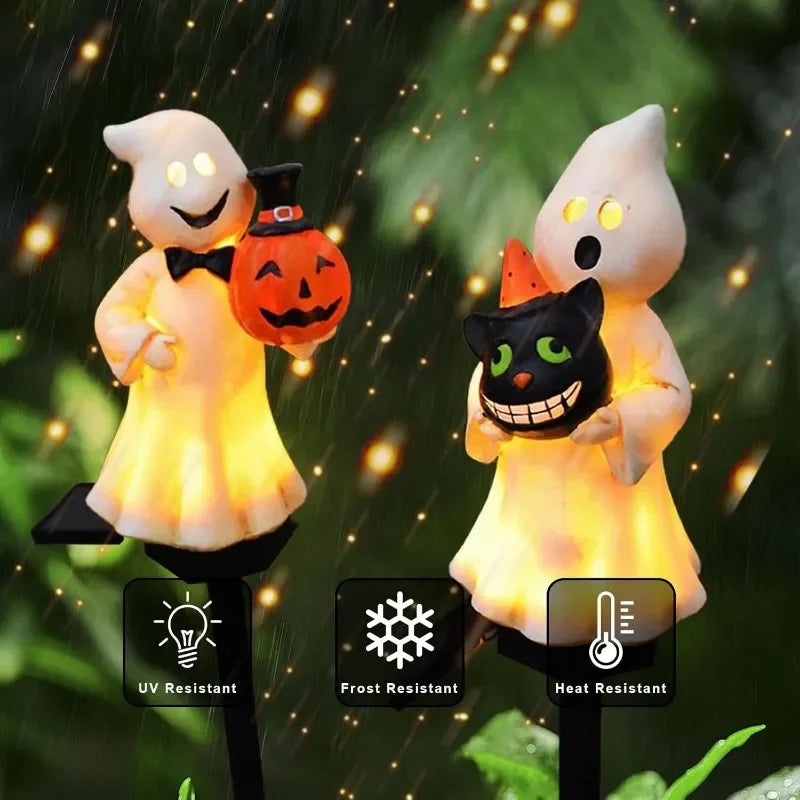 イベント・ハロウィングッズ｜ソーラーハロウィンゴーストライト 屋外用防水デコレーション