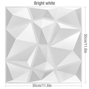 【DIY用】３D幾何学柄 石膏壁面風ステッカー(12pcs）