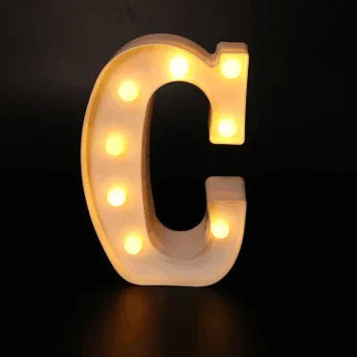 LED文字ライト【アルファベット・数字型】（電池式）