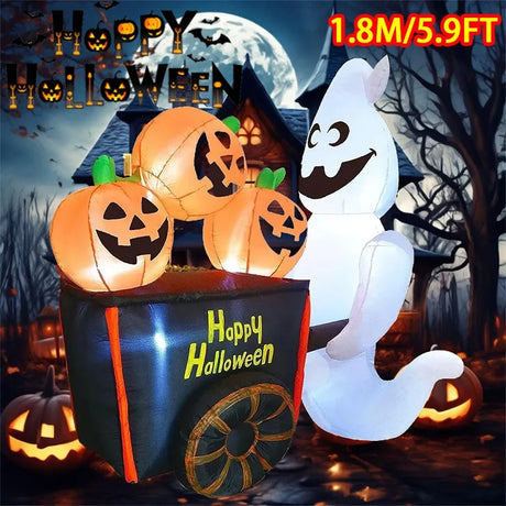 イベント・ハロウィン装飾｜LEDゴースト＆カボチャデコレーション