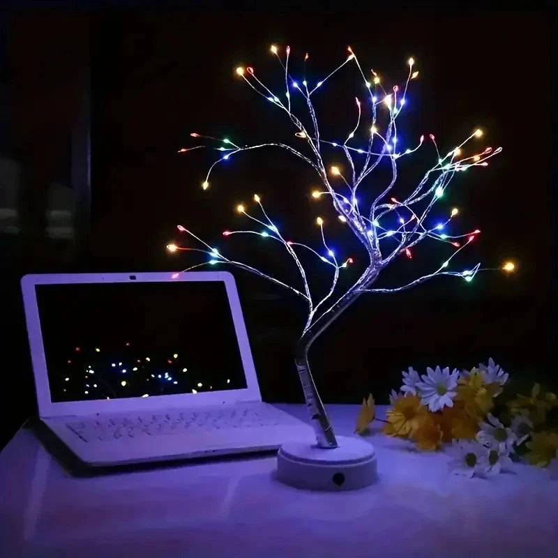 カラフルLED盆栽ツリーライト 108LED 電池&USB｜誉PRINTING