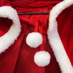 イベント・クリスマスグッズ｜クリスマスサンタ風ポンチョ(丈80c/120c/150c)