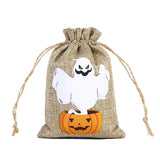 イベント・ハロウィングッズ｜ハロウィン柄リネン巾着キャンディバッグセット