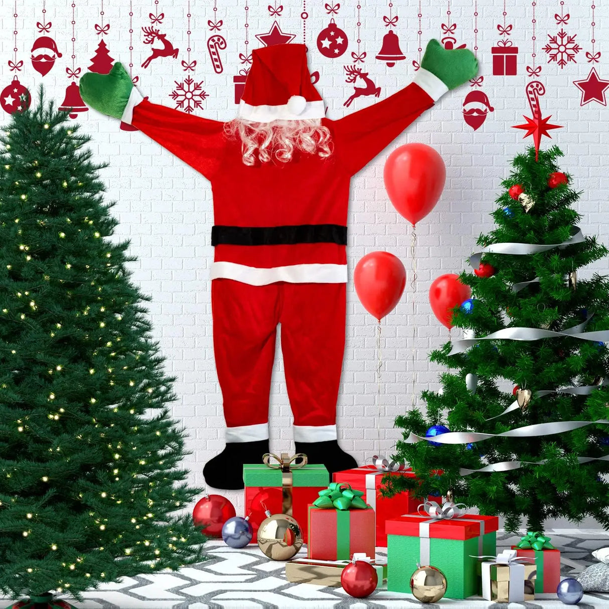 イベント・クリスマス装飾｜大型吊り下げサンタクロースデコレーション
