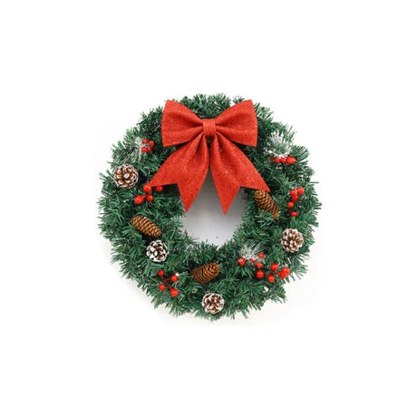 イベント・クリスマス装飾｜クリスマスリース 吊り下げオーナメント 松ぼっくり付き